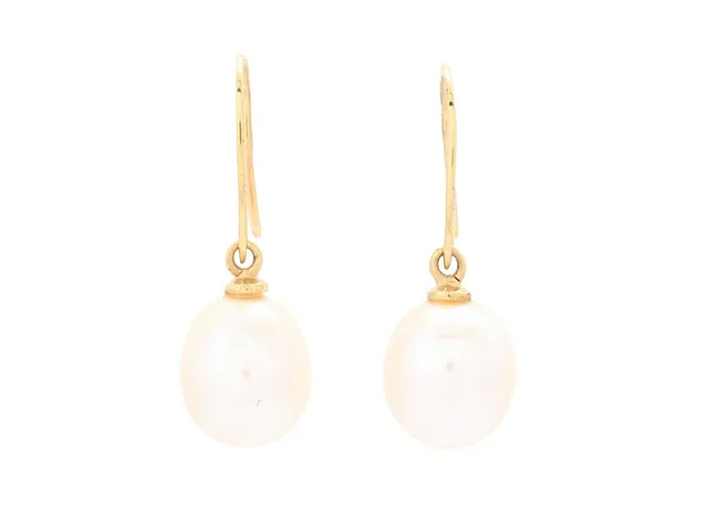 PÄRLÖRHÄNGEN, 18K guld, odlade sötvattenspärlor, höjd 25 mm, vikt 3,0 g, krokar.
