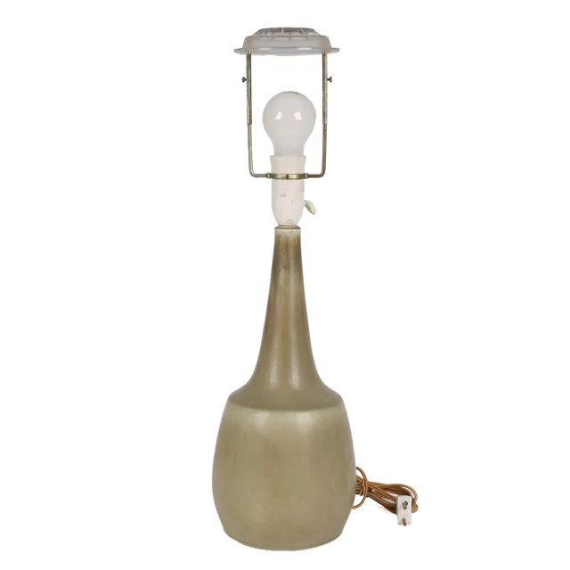 Per Linneman Schmidt for Palshus: Table lamp made of stoneware decorated with light hare fur glaze.