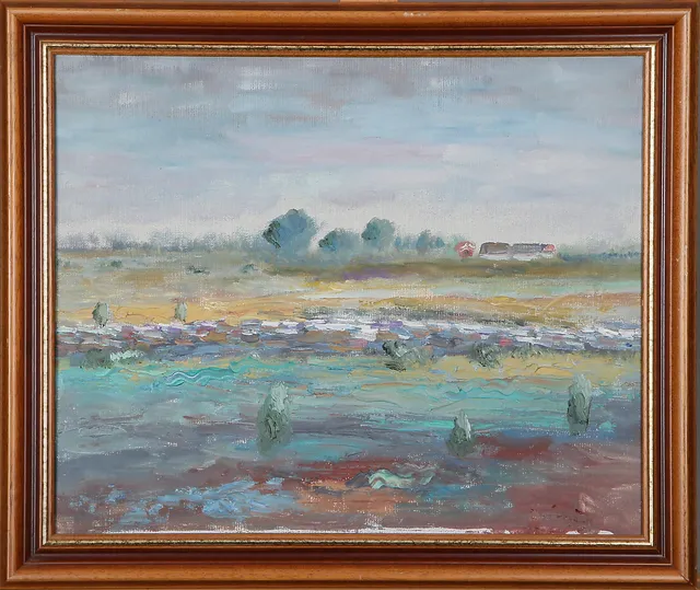 CHARLES AVDESJÖ. "Stenåsa Öland",olja på duk, signerad.