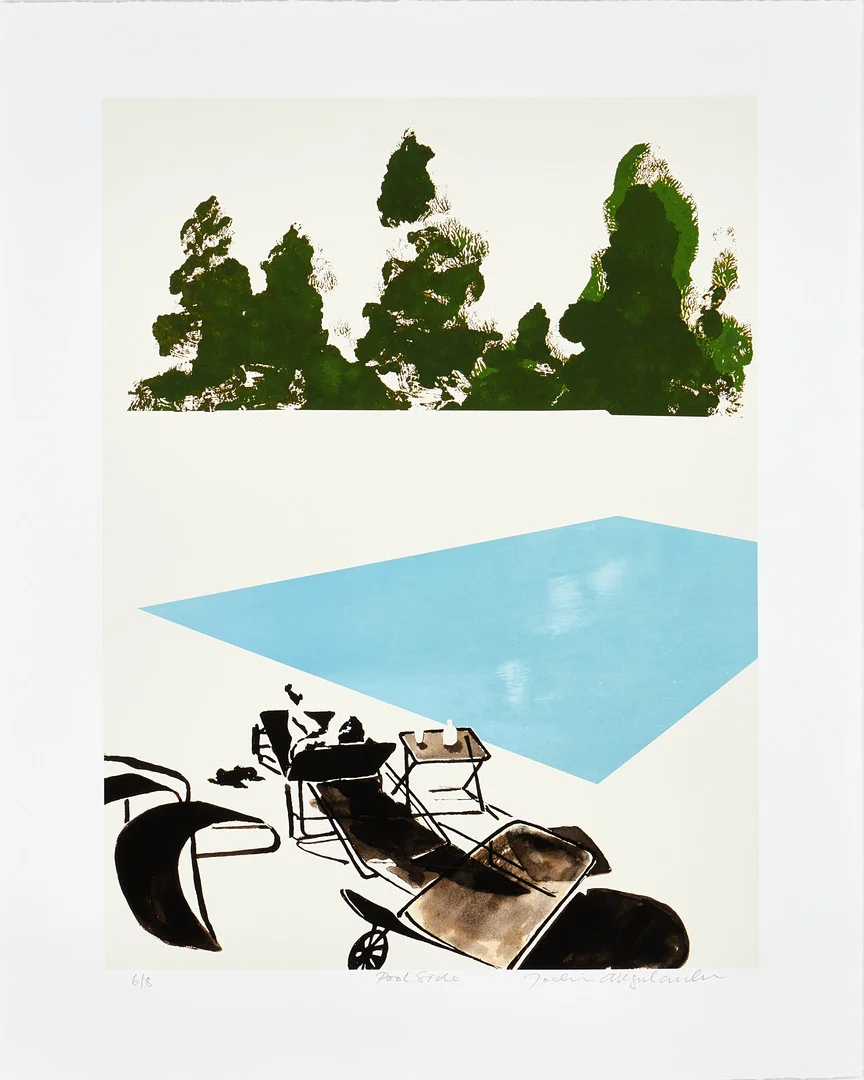 JOAKIM ALLGULANDER (född 1965), "Pool Side", signerad och numrerad 6/8, pigment print. — Engravings & Prints — Crafoord Auktioner Stockholm