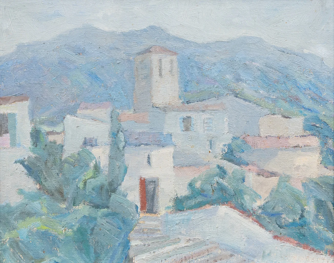 CARL BERNDTSSON. Motiv från Italien, olja på duk, osignerad. — Paintings — Garpenhus Auktioner