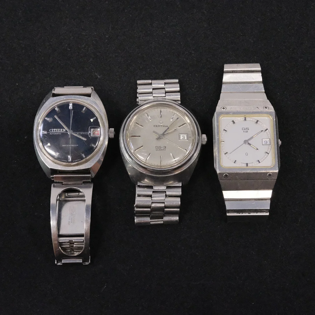 TRE ARMBANDSUR, CERTINA OCH CITIZEN. — Wristwatches — Björnssons Auktionskammare
