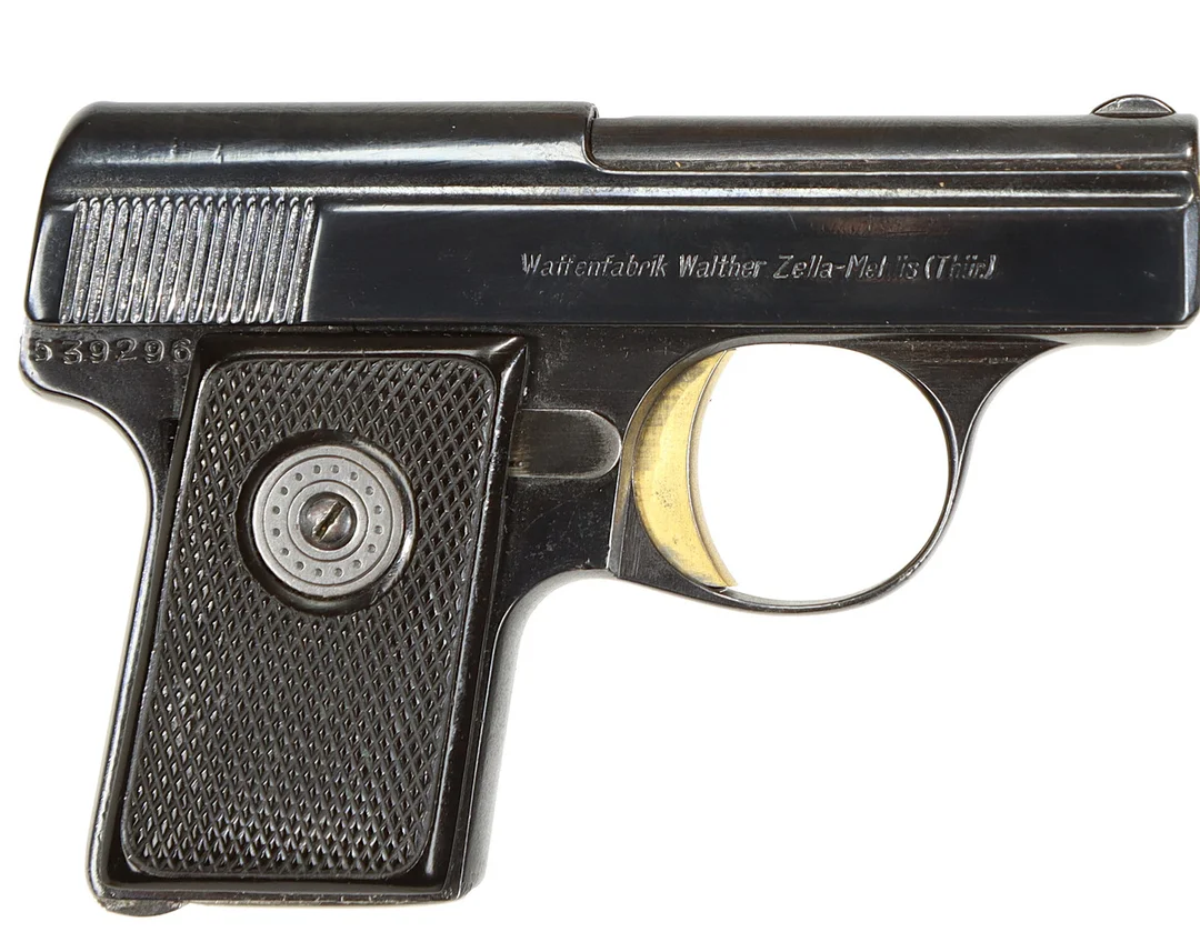 PISTOL, fabrikat Walther Zella Mehlis, modell 9, kaliber 6,35mm, tillv.nr 539296, se-nr SE1270847. — Pistols — Walter Borg
