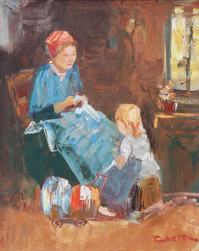 NICOLAI COSTER. Olja på duk, signerad.