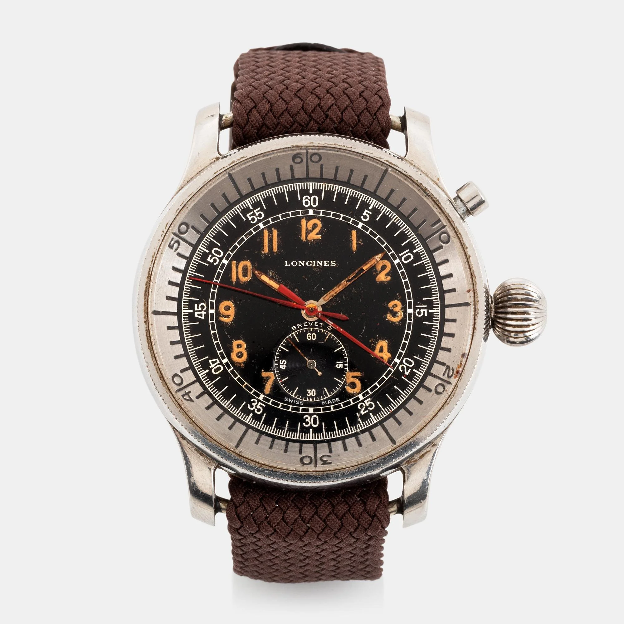 Longines, single button flyback-chronograph, "Oversized". — Bukowskis