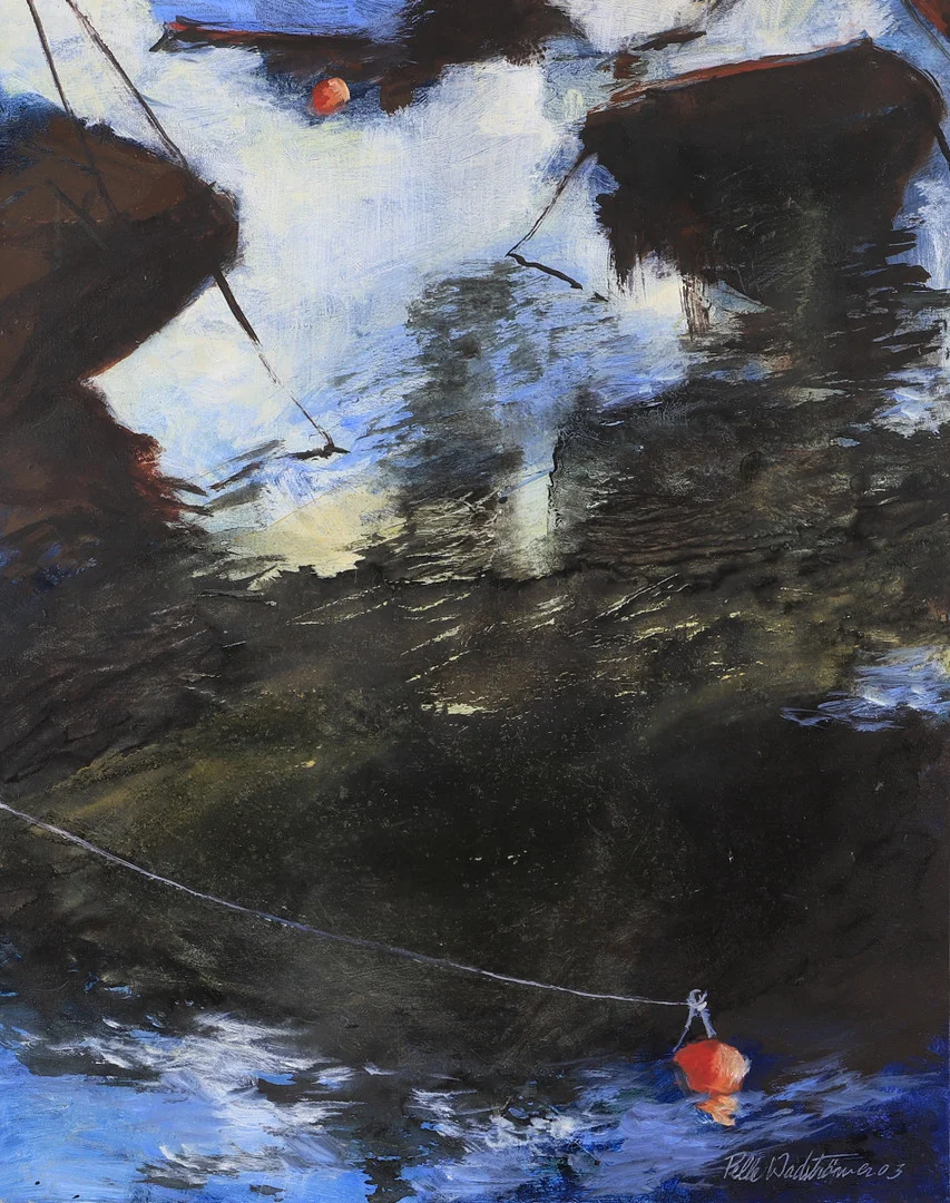 PELLE WADSTRÖMER. "I hamnen", olja på duk, signerad -03. — Paintings — Helsingborgs Auktionskammare