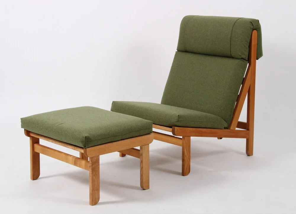 Bernt Pedersen. Lænestol Kludestolen / The Rag Chair med skammel (2) — Furniture/Lounge chairs — Lauritz