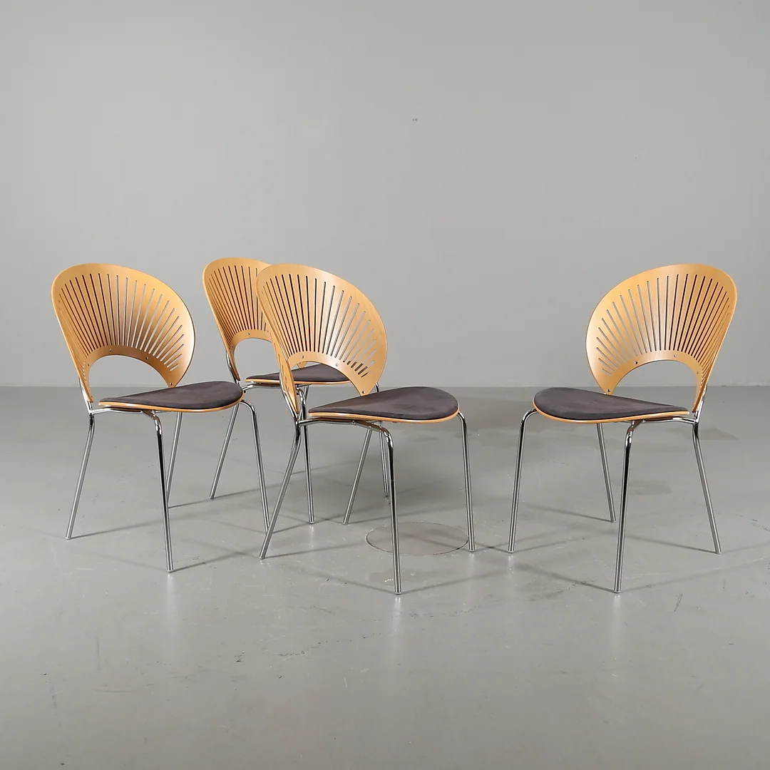 STOLAR, 4 st, "Trinidad", Nanna Ditzel, Fredericia Furniture. — Armchairs & Chairs — Garpenhus Auktioner