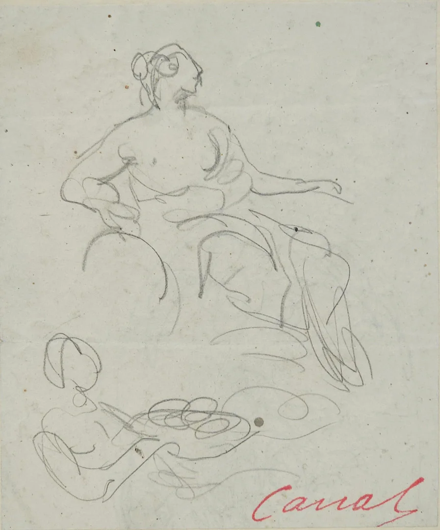 RICARD CANALS. DIBUJO A LAPIZ SOBRE PAPEL, CON LA FIRMA ESTAMPILLADA CANALS. — Drawings — Barcelona Auctions
