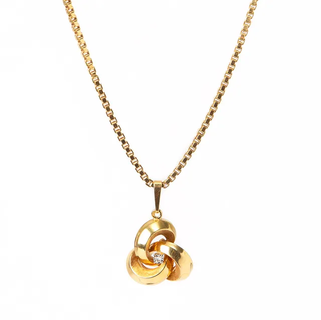 HÄNGE, 18K guld med en åttkantslipad diamant.