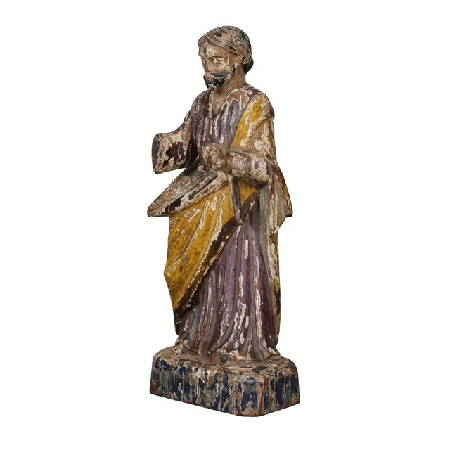AN 18TH / 19TH CENTURY SPANISH COLONIAL FIGURE.