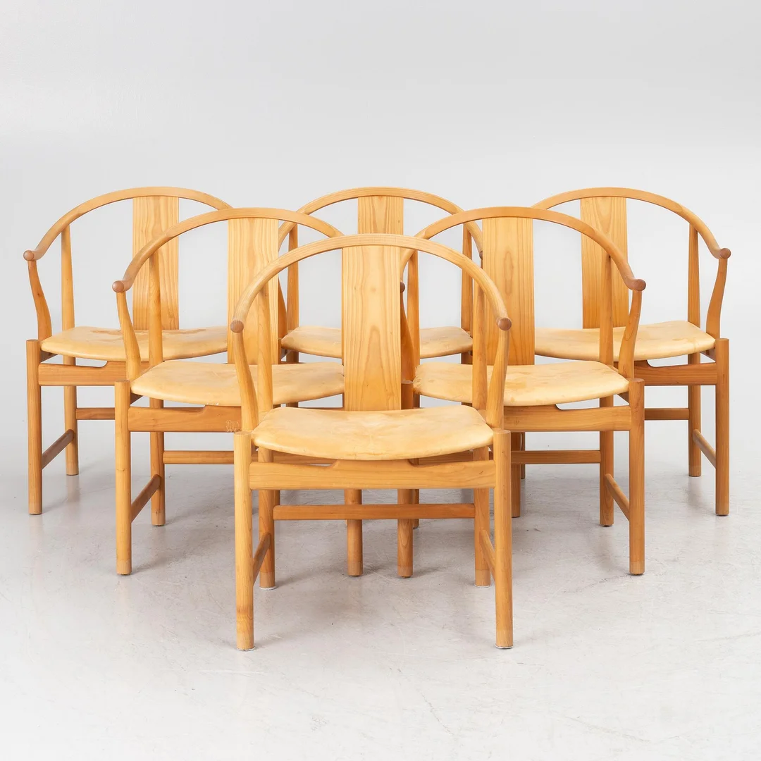 Hans J. Wegner, stolar, 6 st, modell PP66 "Kinastolen", PP Möbler, Danmark, 2001. — Design/Möbler — Bukowskis