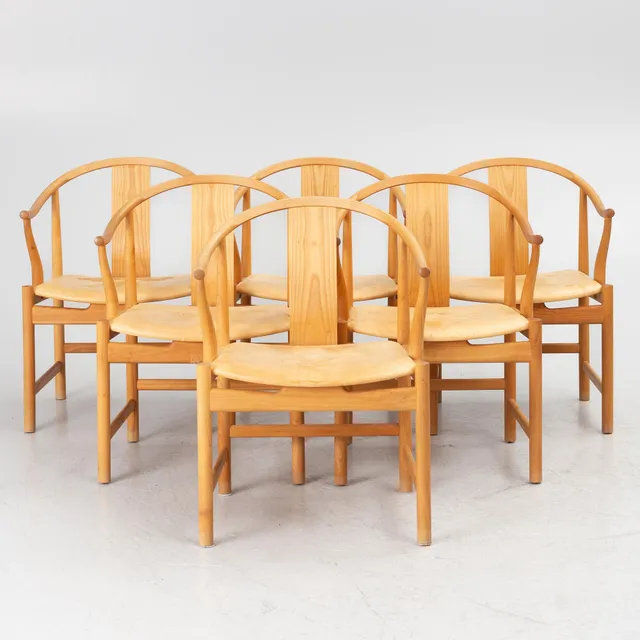 Hans J. Wegner, stolar, 6 st, modell PP66 "Kinastolen", PP Möbler, Danmark, 2001.