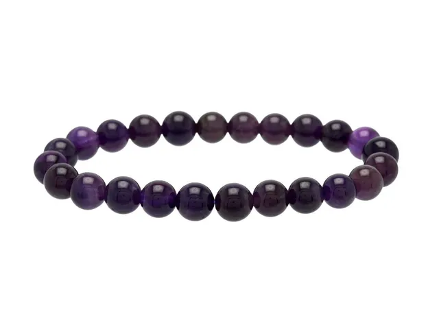 ARMBAND, ametist, bredd 8 mm, elastiskt.