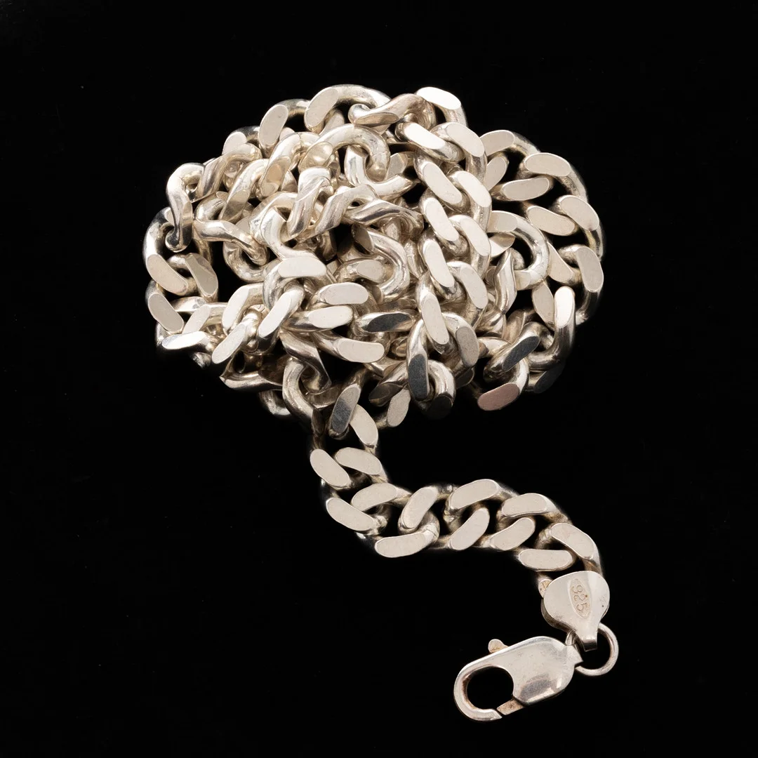 COLLIER, Pansarlänk, Sterlingsilver. — Necklace — Garpenhus Auktioner