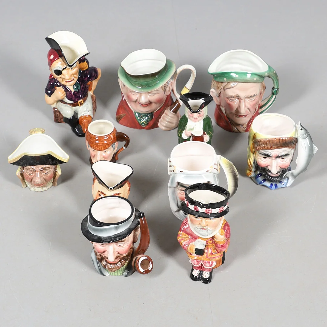 TOBY AND CHARACTER JUGS TO INCLUDE WADE AND BESWICK. — European — Lawrences Auctioneers