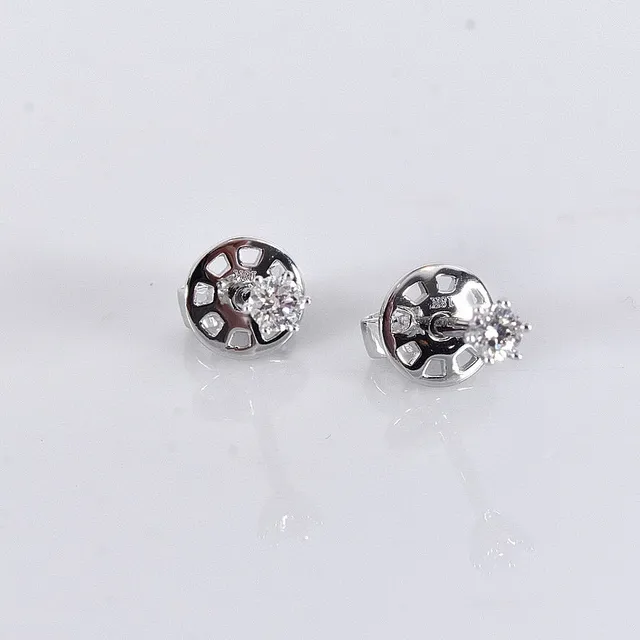ENSTENSÖRHÄNGEN, 0,16ct, vitguld 18K.