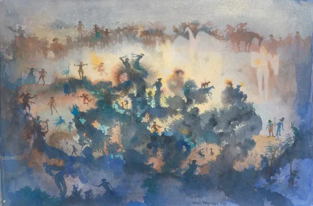 Jørgensen, Knut — Figurer i landskap, 1979