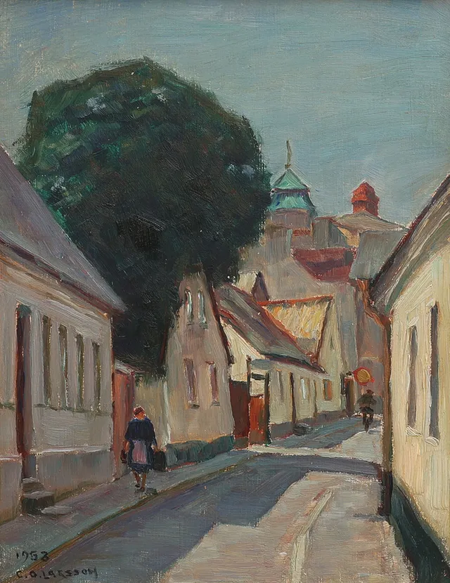 CARL OSCAR LARSSON. STORA TVÄRGATAN, LUND, 1953.