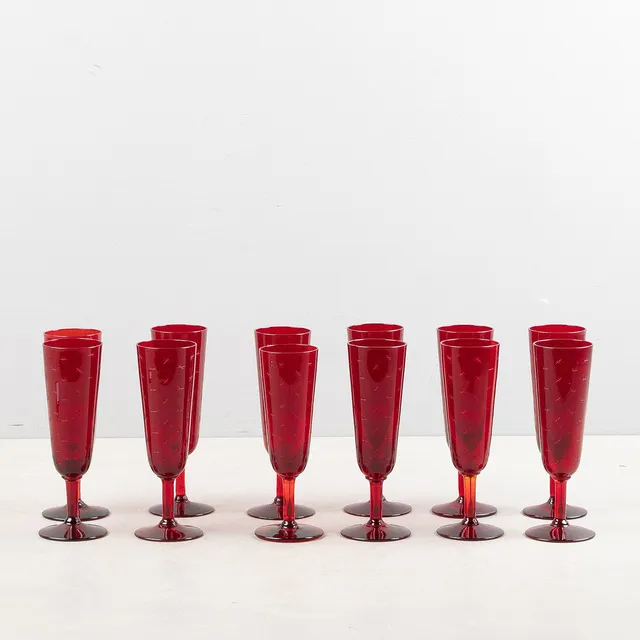 MONICA BRATT. Champagneglas, 12 st, Reijmyre.