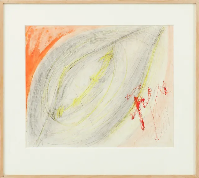 EDDIE FIGGE. "Ufo", blandteknik, signerad. Daterad 1972.