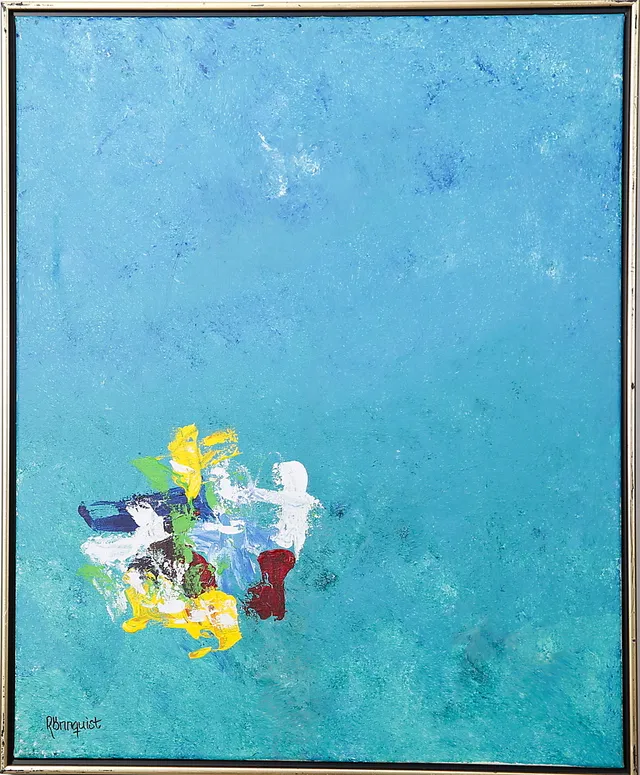 BJÖRN RÖNNQUIST. "Pictor/Målaren", akryl på duk, signerad Rönnquist.