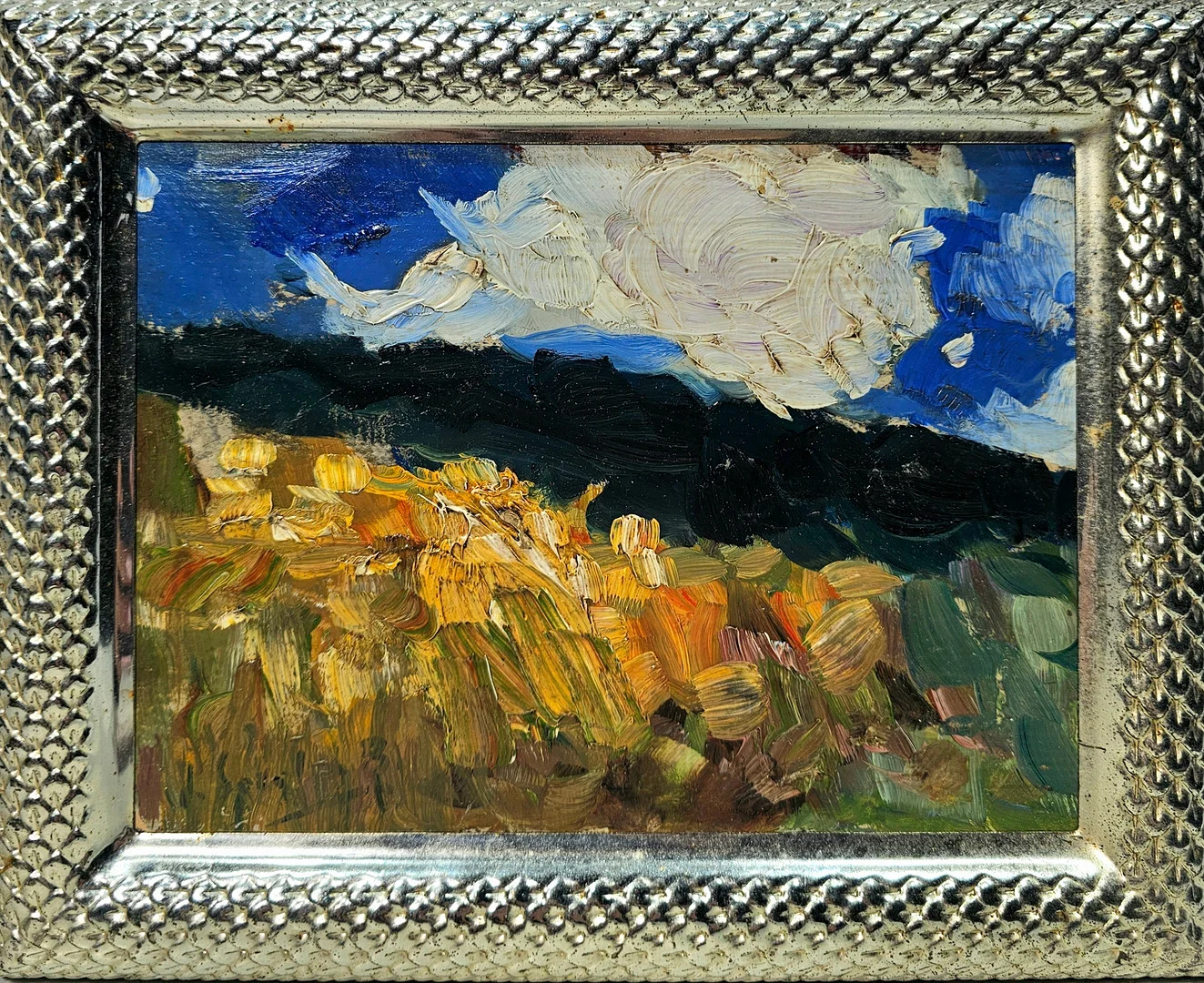 ESCUELA VALENCIANA SIGLO XX. Paisaje, óleo sobre cartón. — Paintings — Arce Auctions