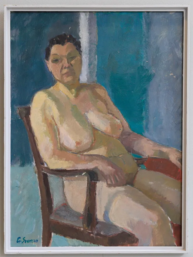 GUNNAR SVENSSON. olja på pannå, signerad.