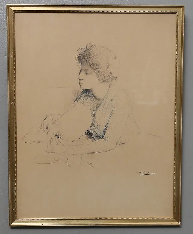 ALLAN ÖSTERLIND. Teckning, signerad.