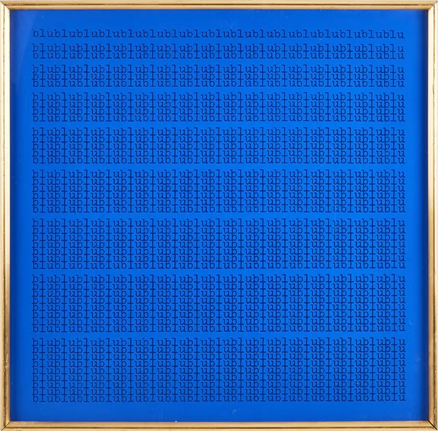 MAURIZIO NANNUCCI. "Blu Blu Blu", serigrafi, signerad och numrerad a tergo.