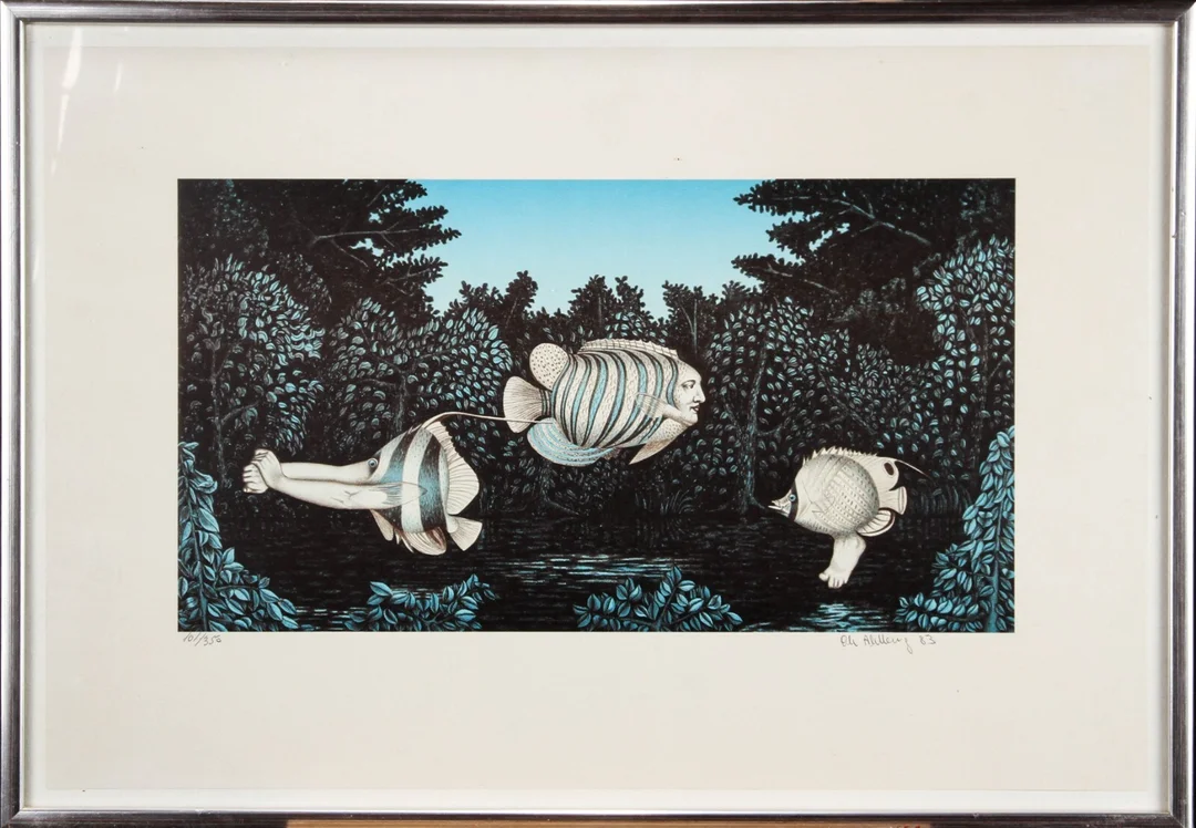 Ole Ahlberg (cd). Komposition, litografi — Paintings and sculptures/Prints and photography — Lauritz