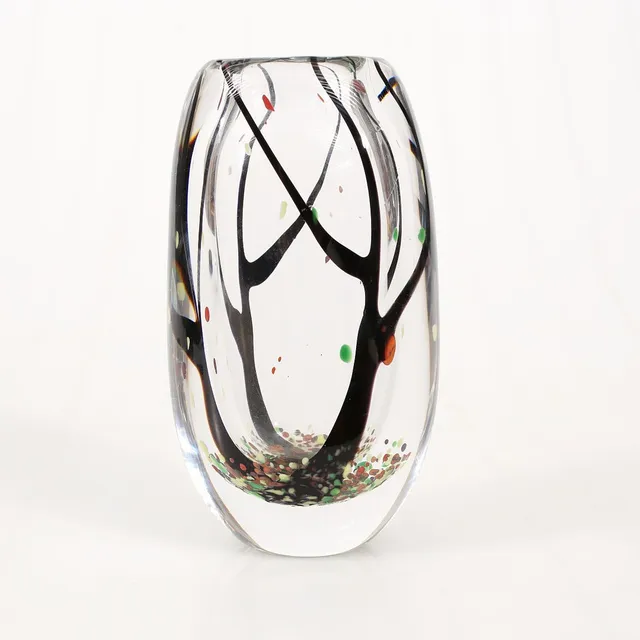 VICKE LINDSTRAND. Vas, glas, "Höst", osignerad, Kosta, 1950-tal.