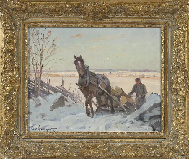 ALEX LANGLET. Olja på duk, signerad.