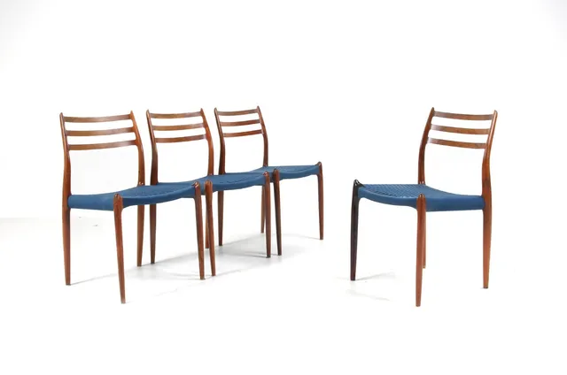 N.O. Moller. Set of four rosewood chairs, model 78 (4)