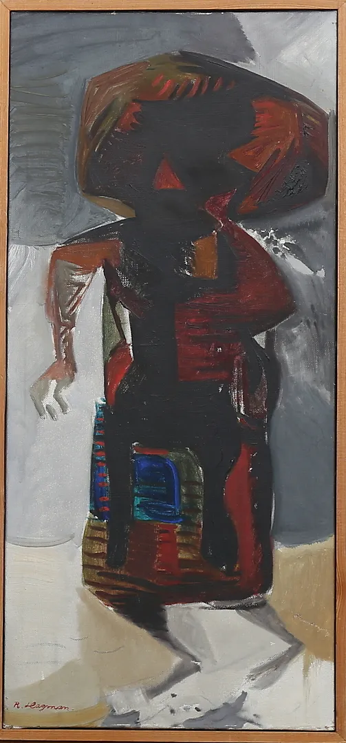 RUNE HAGMAN. Motiv av gestalt, olja på duk, signerad R Hagman.
