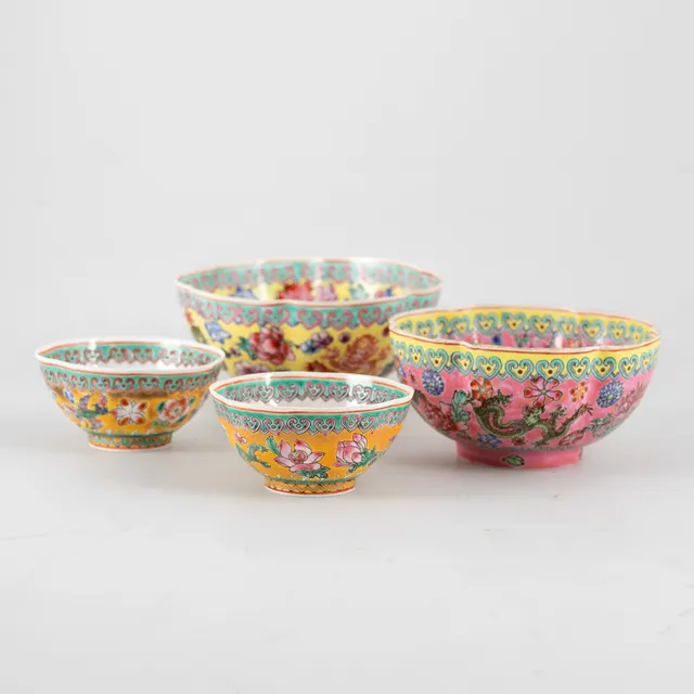 Kleine Sammlung, Eierschalenporzellan, 20 Jh.