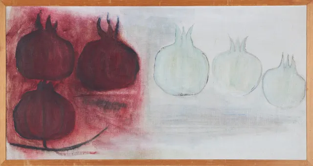 EBBA RAMÉN (1910-1957). TILLSKRIVEN. "Granatäpplen I", olja på duk.