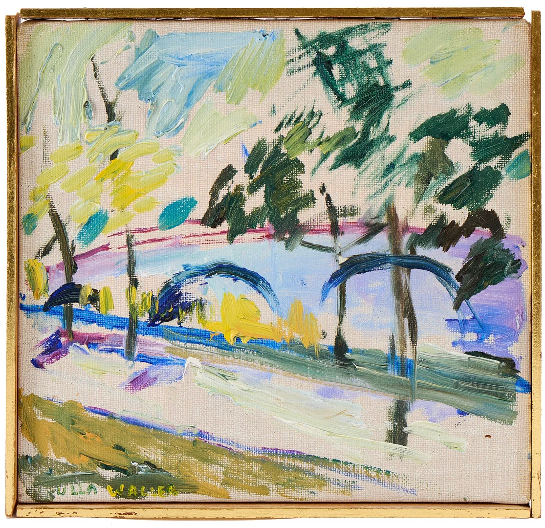 ULLA WALLER. Olja på duk, "Pont Marie", Paris. — Paintings — Uppsala Auktionskammare