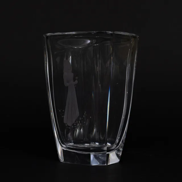 SVEN PALMQVIST. vas, glas, Orrefors, signerad.