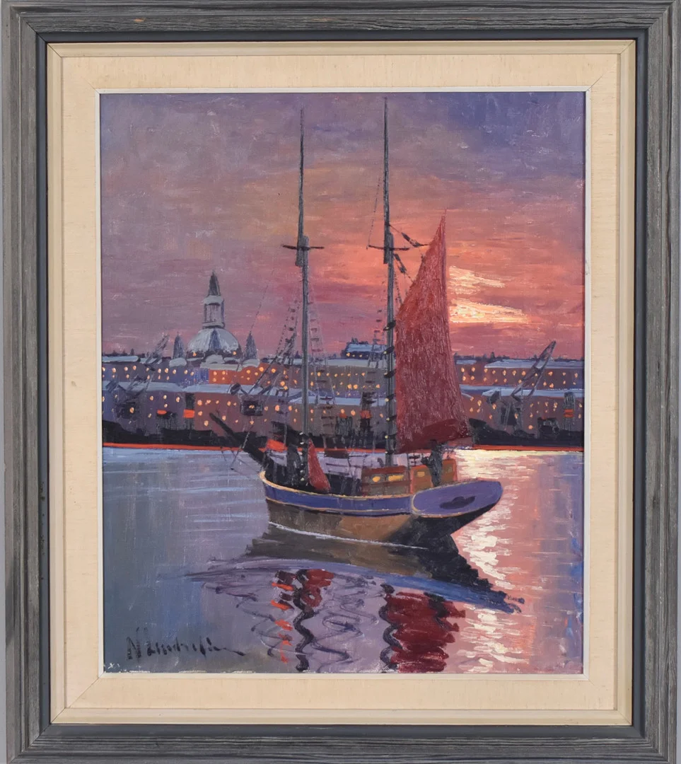 NILS LANDZELIUS. Olja på duk. — Paintings — Halmstads Auktionskammare