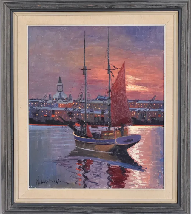 NILS LANDZELIUS. Olja på duk.