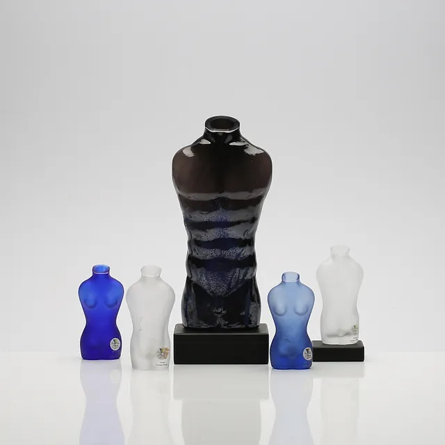 RENATE STOCK. 5 st, skulpturer, Sea Glasbruk.