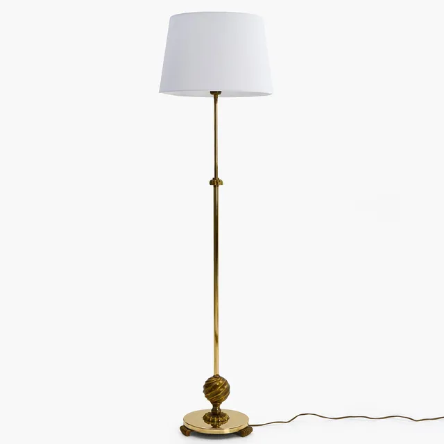 ARVID BÖHLMARKS LAMPFABRIK. Golvlampa, mässing, ca 1940.