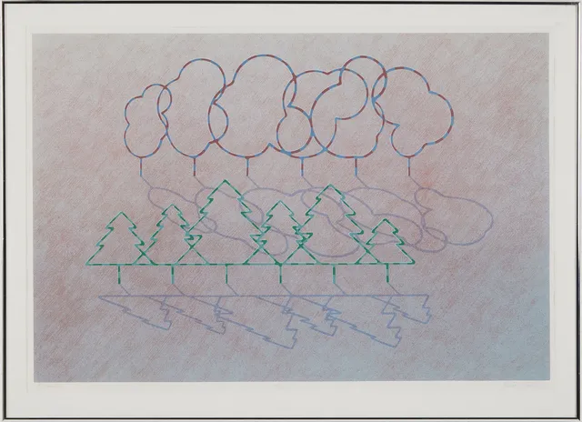 KRISTIAN KROKFORS. "Borderline", färglitografi, signerad, numrerad 41/110.
