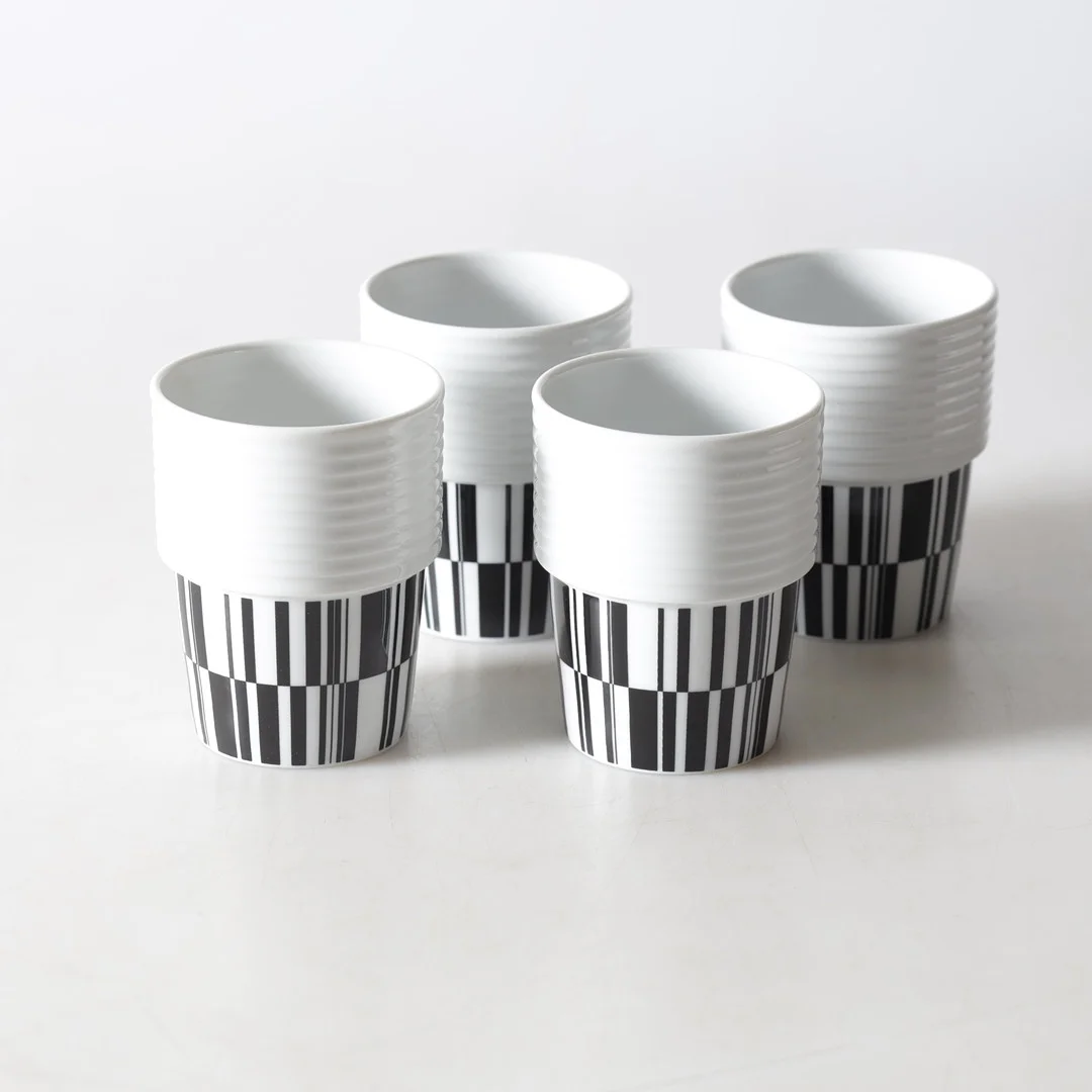 FILIPPA K. Kaffekoppar, 4 st. Porslin, Rörstrand. — European — Gomér & Andersson Nyköping