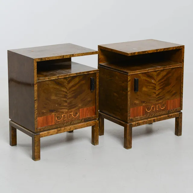 SÄNGBORD, ett par, art deco, 1930/40-tal.