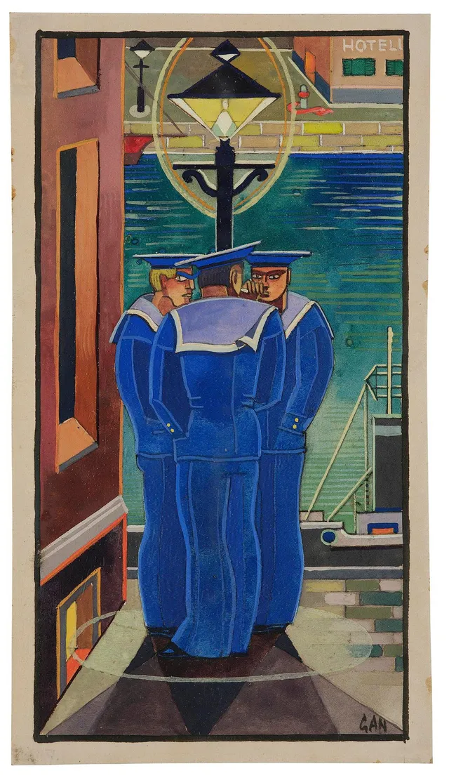 Gösta Adrian-Nilsson, "Tre sjömän i gränd".