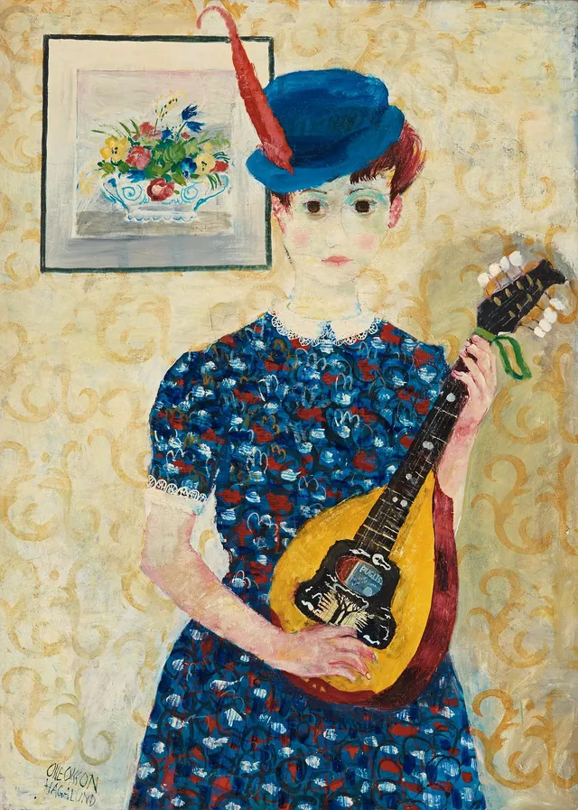 Olle Olsson-Hagalund, "Flicka med mandolin".
