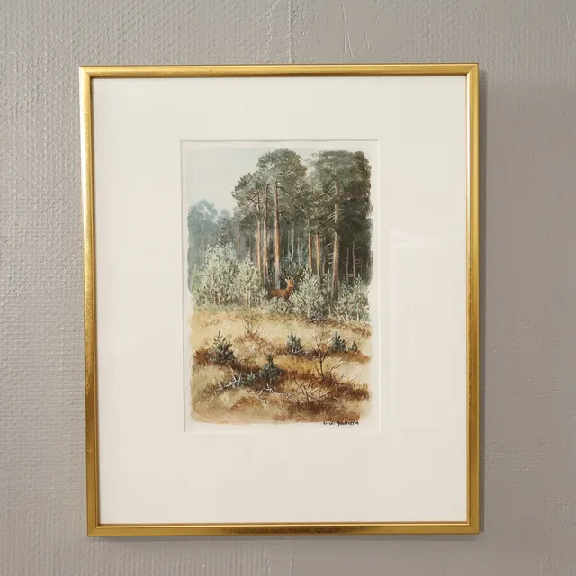 ARVID ANDERSSON. AKVARELL, signerad.