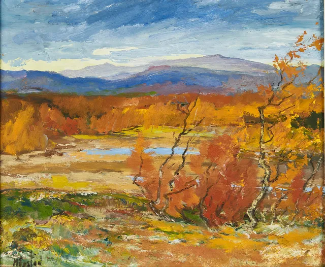 AXEL NIPSTAD (1901-1953), Fjällhöst, signerad ’Nipstad’, olja på pannå.
